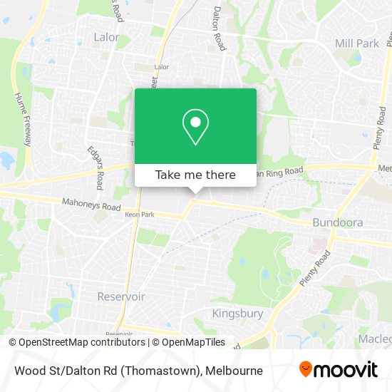 Wood St/Dalton Rd (Thomastown) map