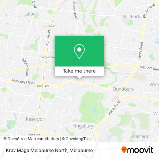 Krav Maga Melbourne North map
