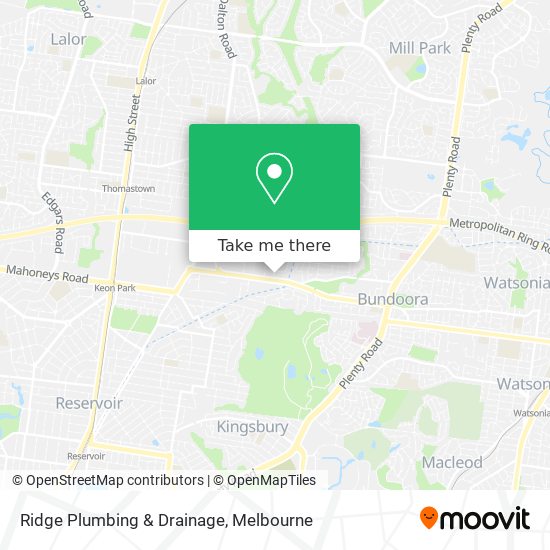 Ridge Plumbing & Drainage map