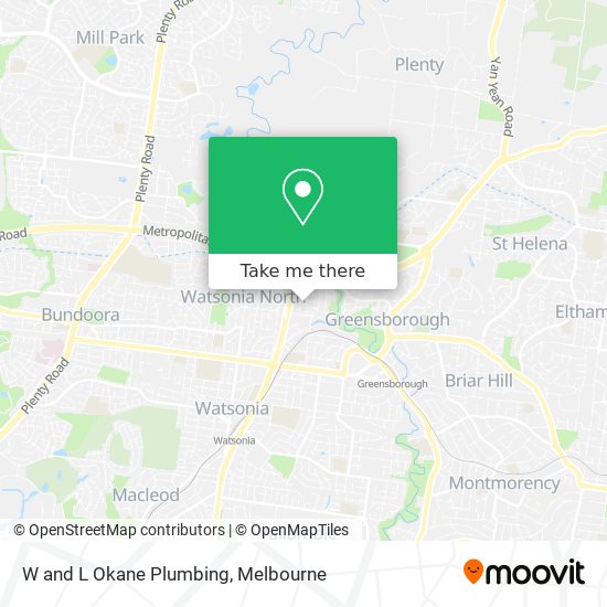 W and L Okane Plumbing map