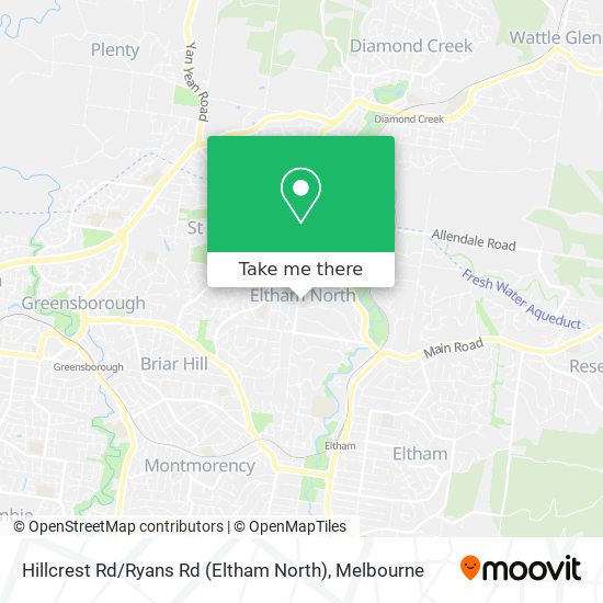Hillcrest Rd / Ryans Rd (Eltham North) map