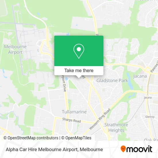 Alpha Car Hire Melbourne Airport map