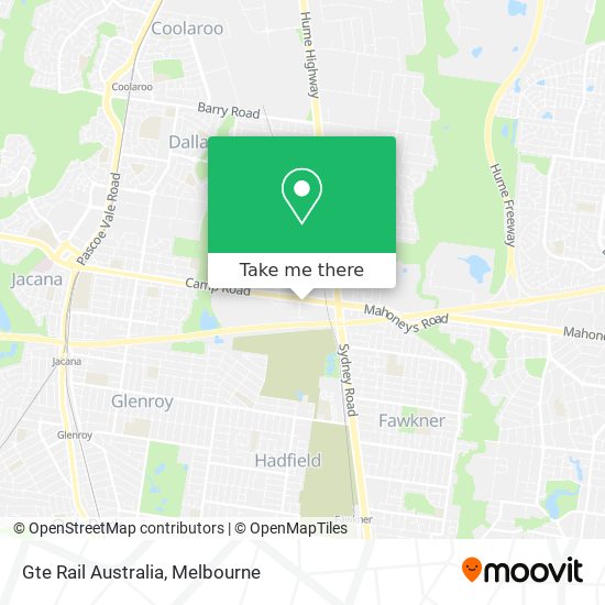 Gte Rail Australia map