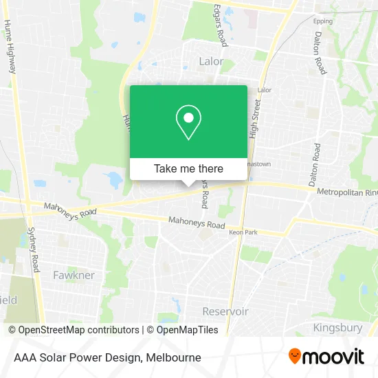 AAA Solar Power Design map