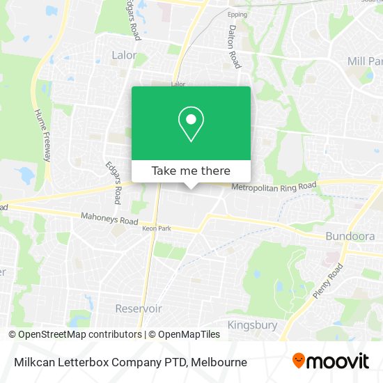 Milkcan Letterbox Company PTD map