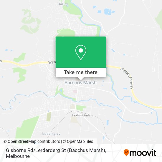 Mapa Gisborne Rd / Lerderderg St (Bacchus Marsh)