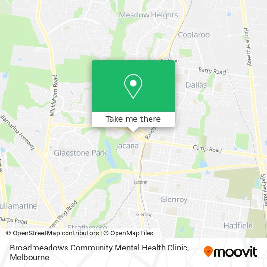 Mapa Broadmeadows Community Mental Health Clinic