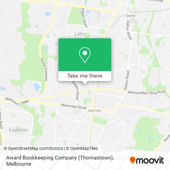 Award Bookkeeping Company (Thomastown) map