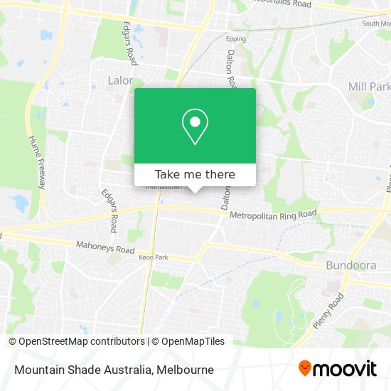 Mountain Shade Australia map