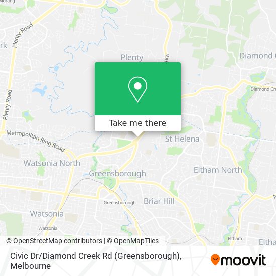 Civic Dr / Diamond Creek Rd (Greensborough) map