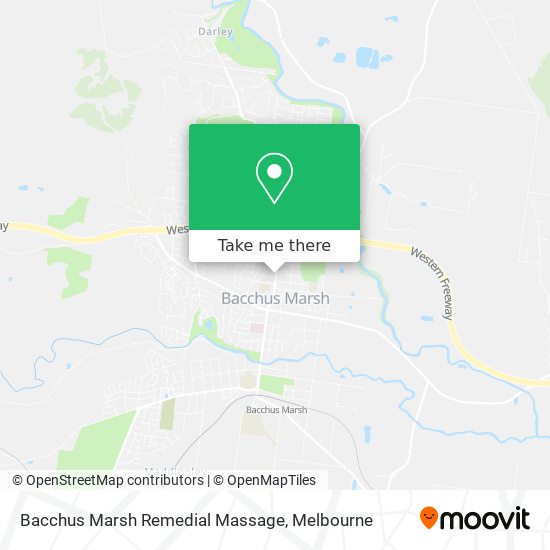 Mapa Bacchus Marsh Remedial Massage