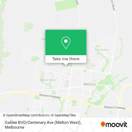 Mapa Galilee BVD / Centenary Ave (Melton West)