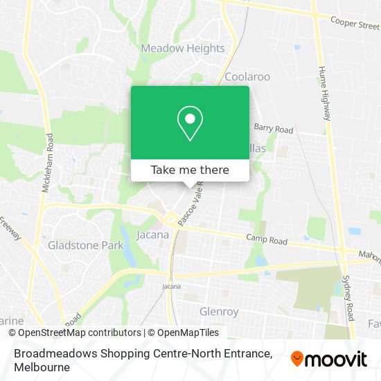Broadmeadows Shopping Centre-North Entrance map