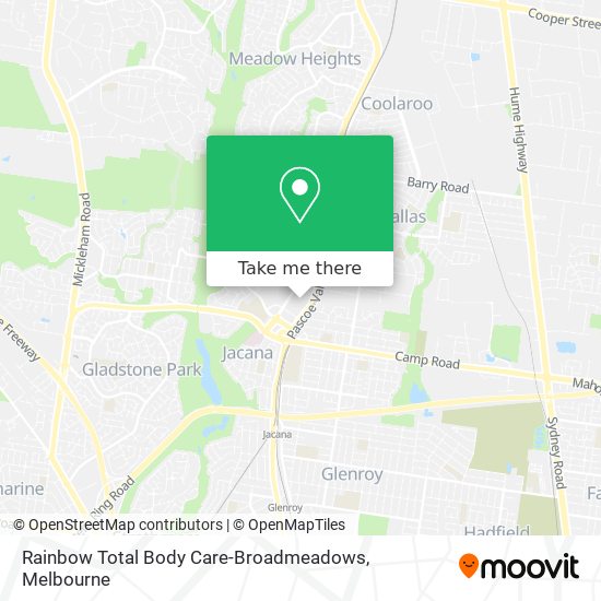 Rainbow Total Body Care-Broadmeadows map