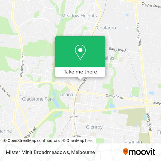 Mister Minit Broadmeadows map