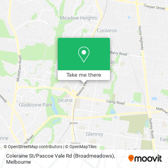 Coleraine St / Pascoe Vale Rd (Broadmeadows) map