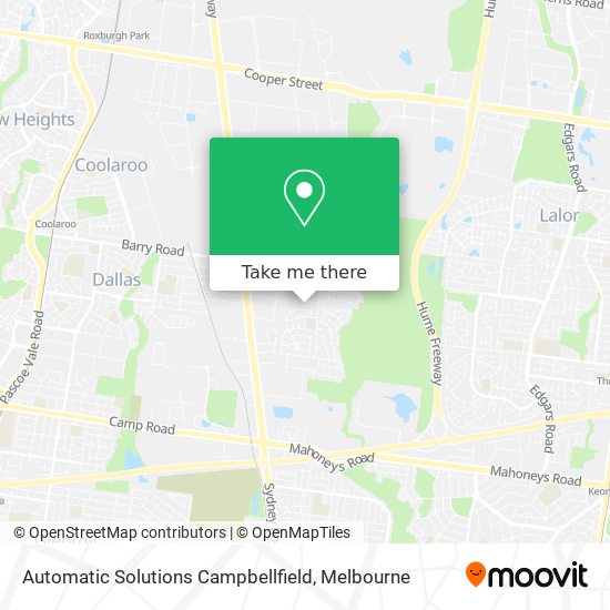 Automatic Solutions Campbellfield map