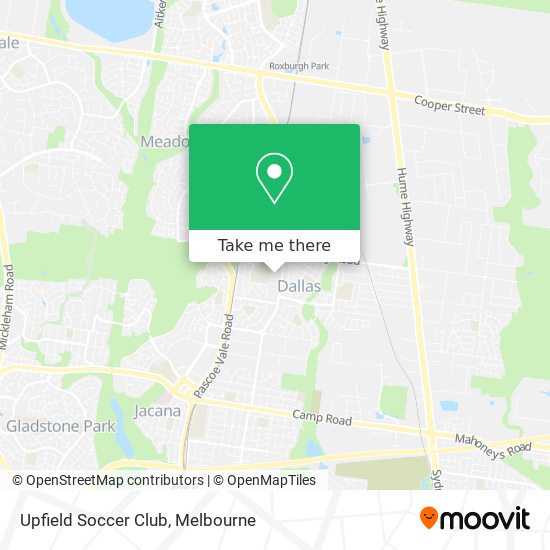 Upfield Soccer Club map