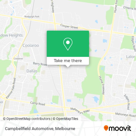 Mapa Campbellfield Automotive