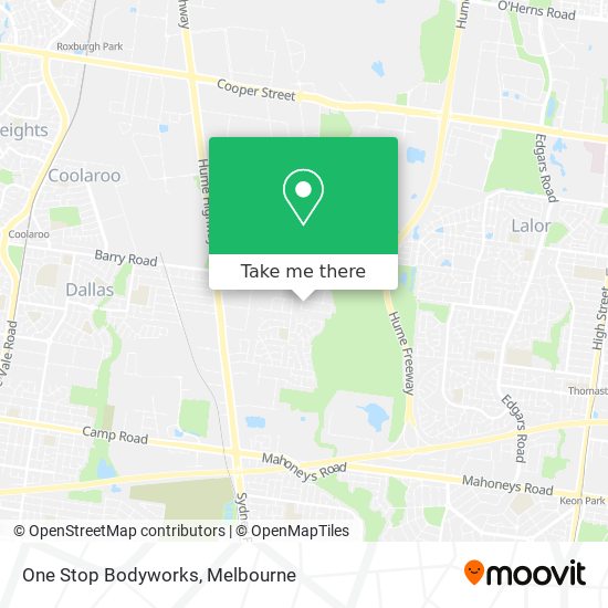 One Stop Bodyworks map