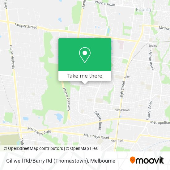 Gillwell Rd / Barry Rd (Thomastown) map