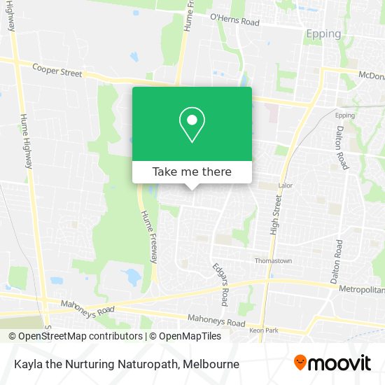 Kayla the Nurturing Naturopath map