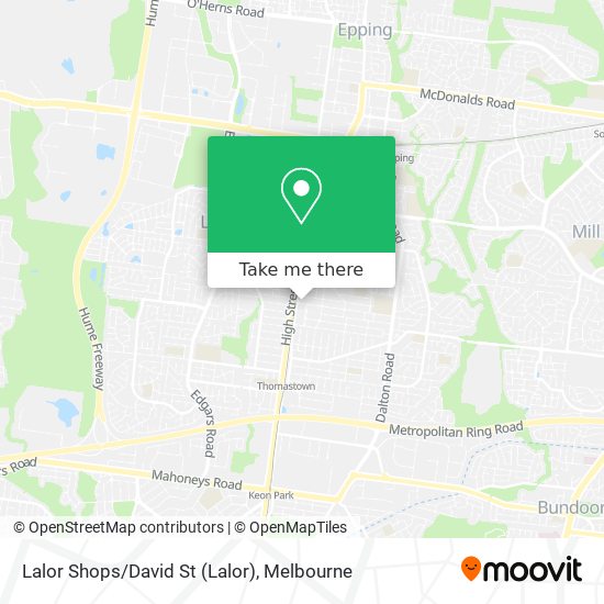 Lalor Shops/David St map