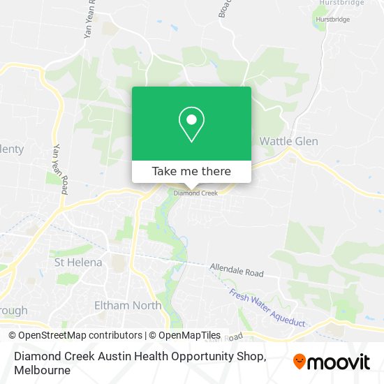 Diamond Creek Austin Health Opportunity Shop map