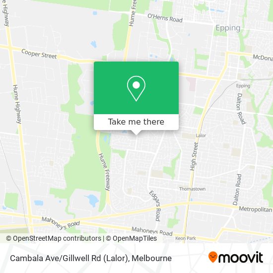 Cambala Ave / Gillwell Rd (Lalor) map