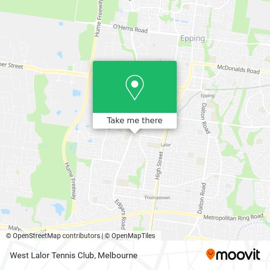 West Lalor Tennis Club map