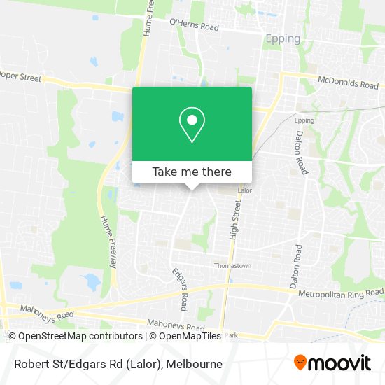 Robert St/Edgars Rd (Lalor) map