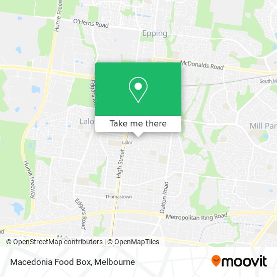 Macedonia Food Box map