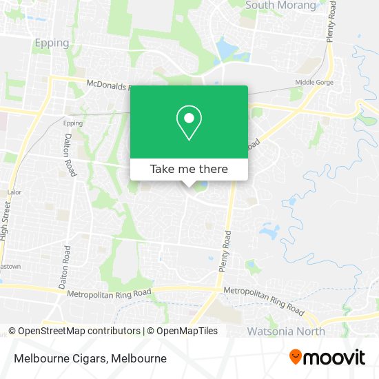 Melbourne Cigars map
