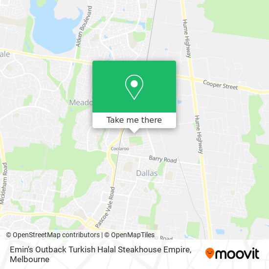 Emin's Outback Turkish Halal Steakhouse Empire map