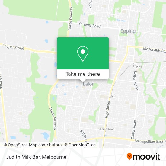 Judith Milk Bar map