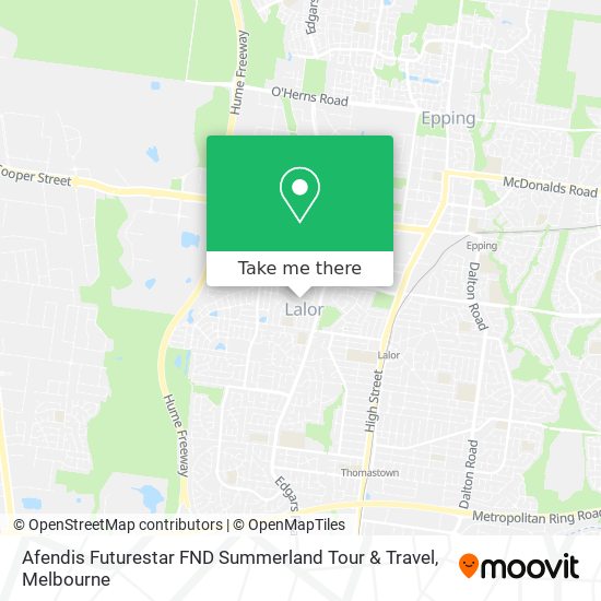Afendis Futurestar FND Summerland Tour & Travel map