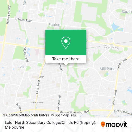 Mapa Lalor North Secondary College / Childs Rd (Epping)