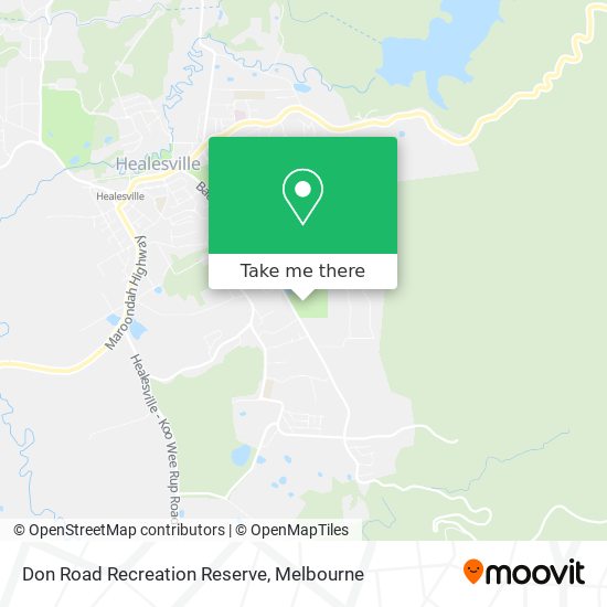 Don Road Recreation Reserve map