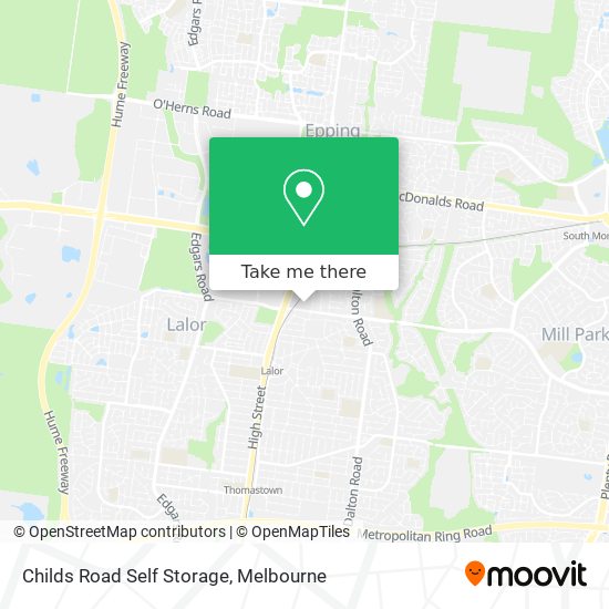 Childs Road Self Storage map