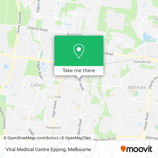 Vital Medical Centre Epping map