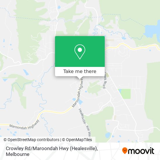 Crowley Rd / Maroondah Hwy (Healesville) map