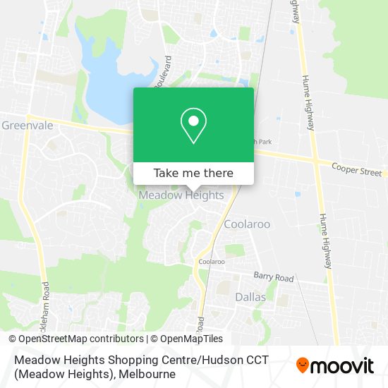 Meadow Heights Shopping Centre / Hudson CCT map