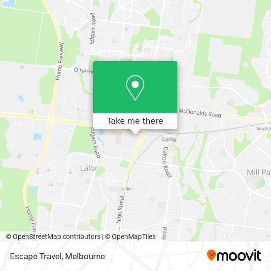 Escape Travel map