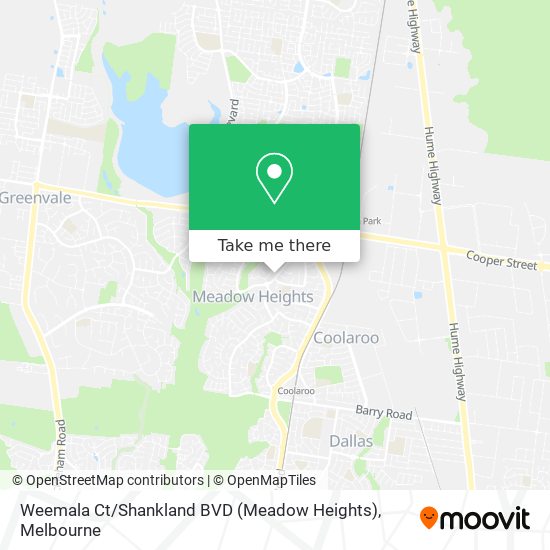 Weemala Ct / Shankland BVD (Meadow Heights) map