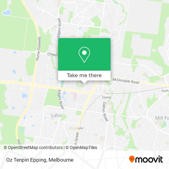 Oz Tenpin Epping map