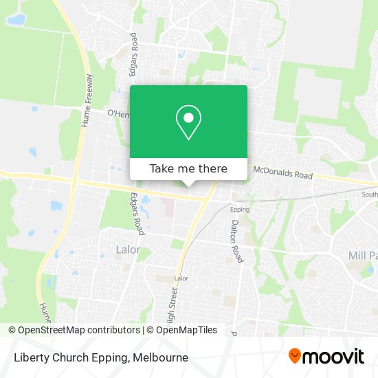 Mapa Liberty Church Epping