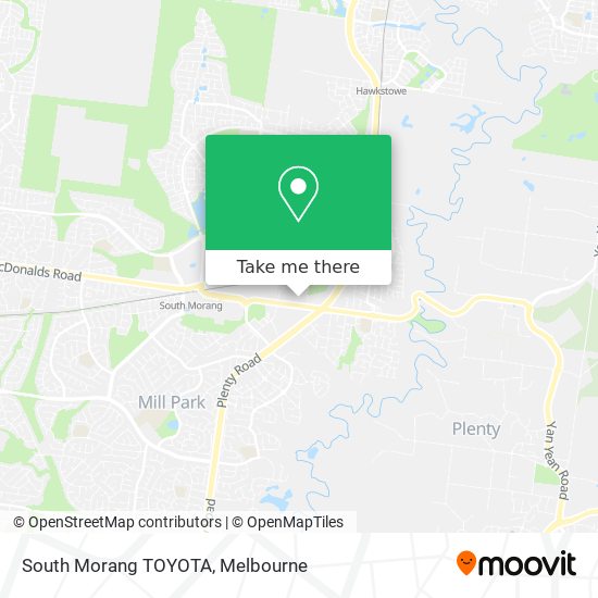 South Morang TOYOTA map