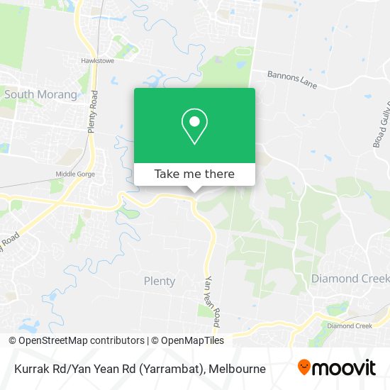 Kurrak Rd / Yan Yean Rd (Yarrambat) map