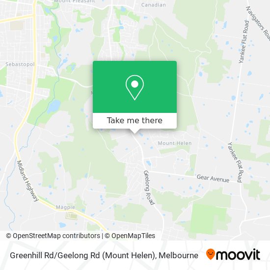 Greenhill Rd / Geelong Rd (Mount Helen) map