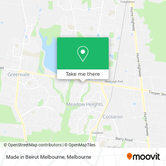 Made in Beirut Melbourne map